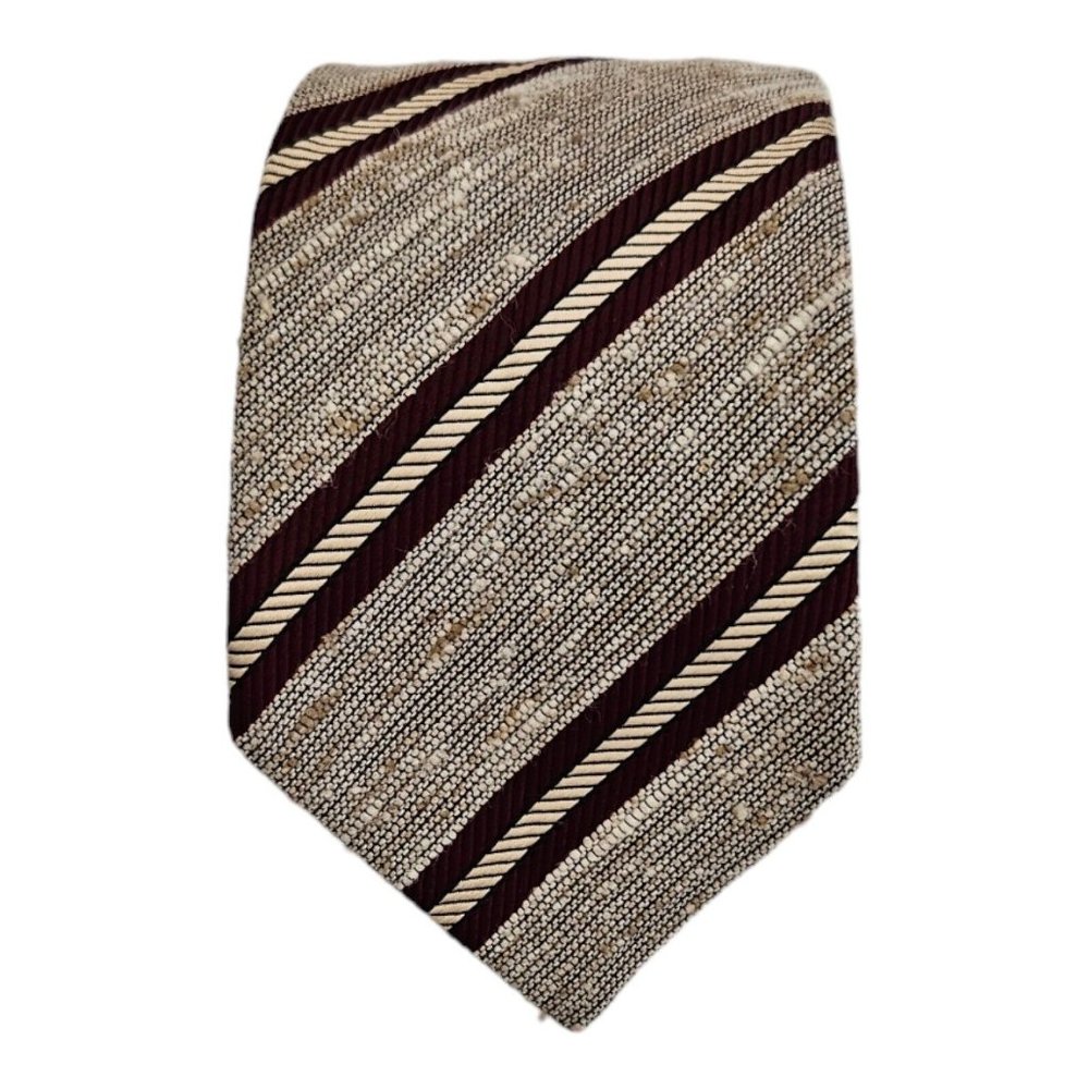 SUITSUPPLY Beige Striped Silk Tie ITALY 58"/ 3.1" EC